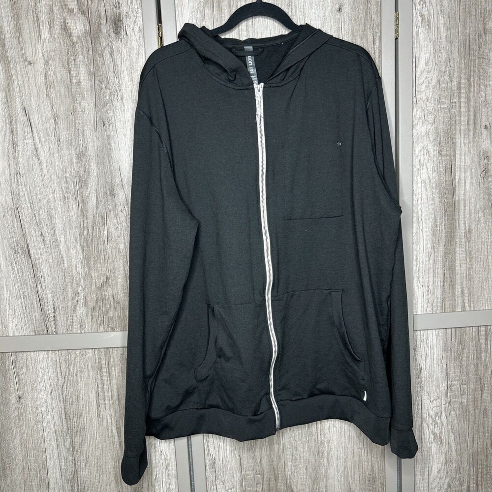 Vuori Coronado Full Zip Hoodie Black Jacket Performance Stretch